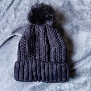 Black Pom Pom Beanie